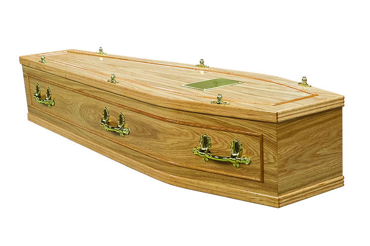 Dunham coffin at Love's Independent Funeral Directors